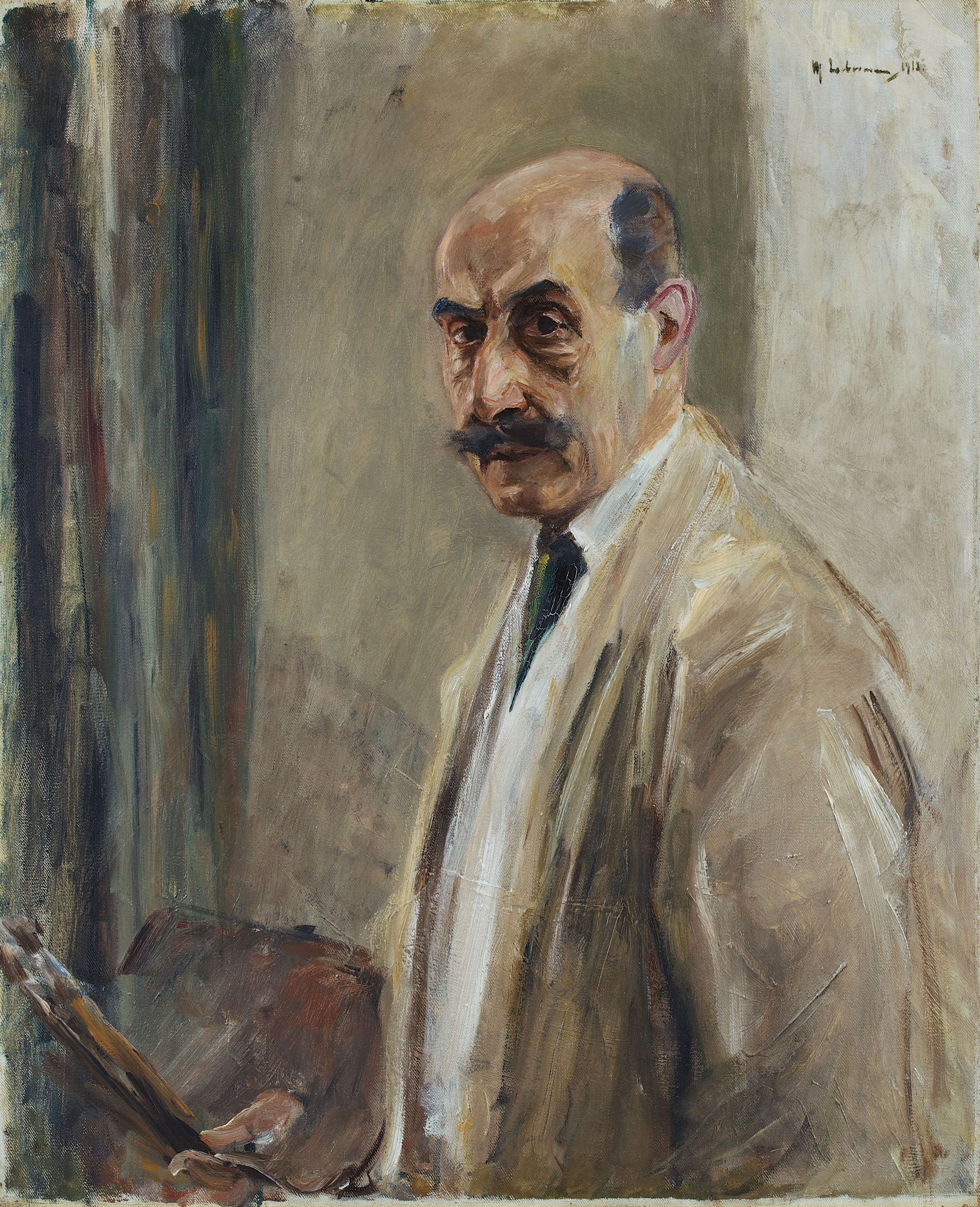 Max Liebermann, Selbstbildnis mit Pinsel und Palette, 1913 - Öl auf Leinwand, 89 × 72,3 cm  / Kunstpalast, Düsseldorf, Foto © Horst Kolberg