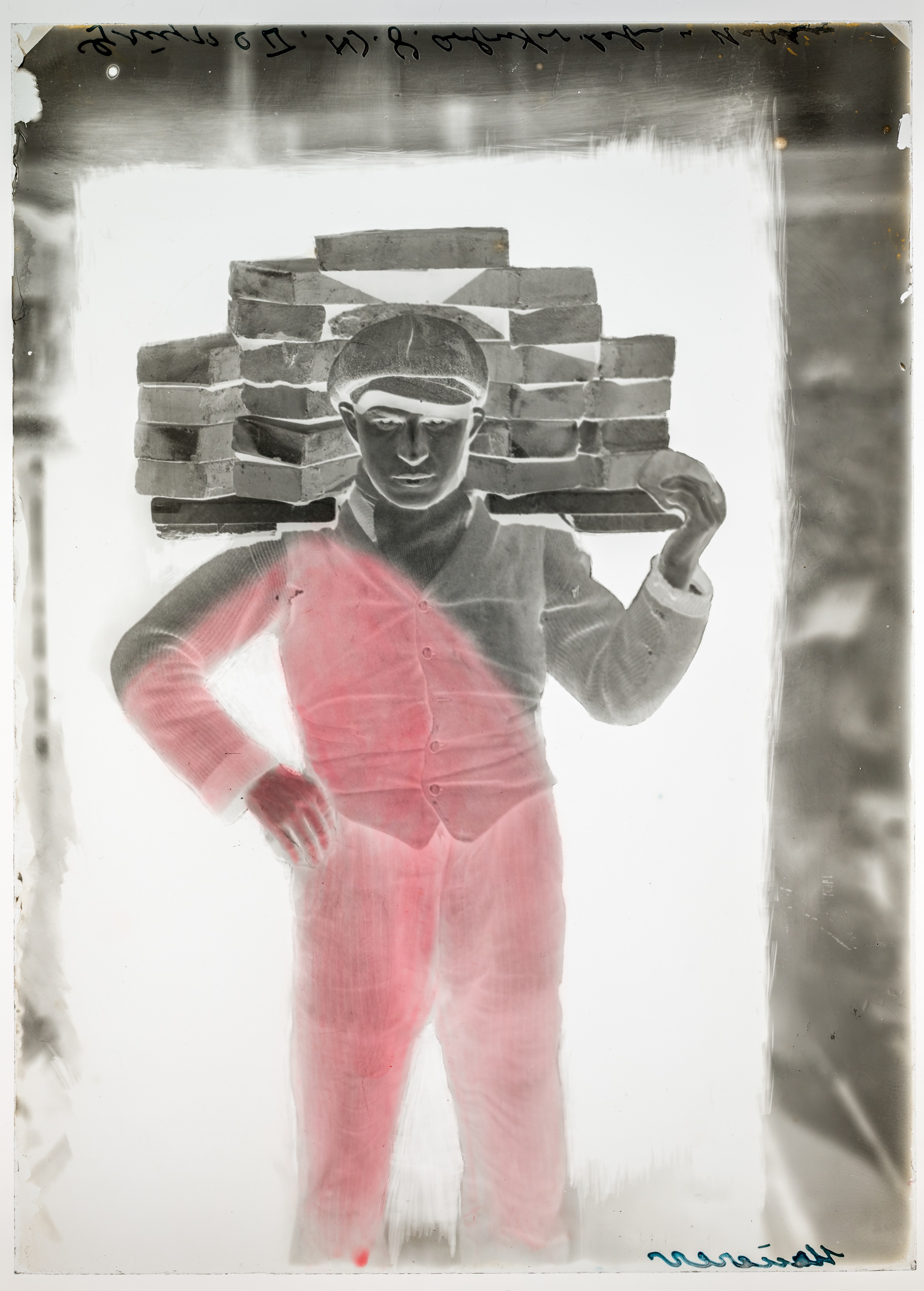 August Sander: Handlanger, 1928, originales Glasnegativ 