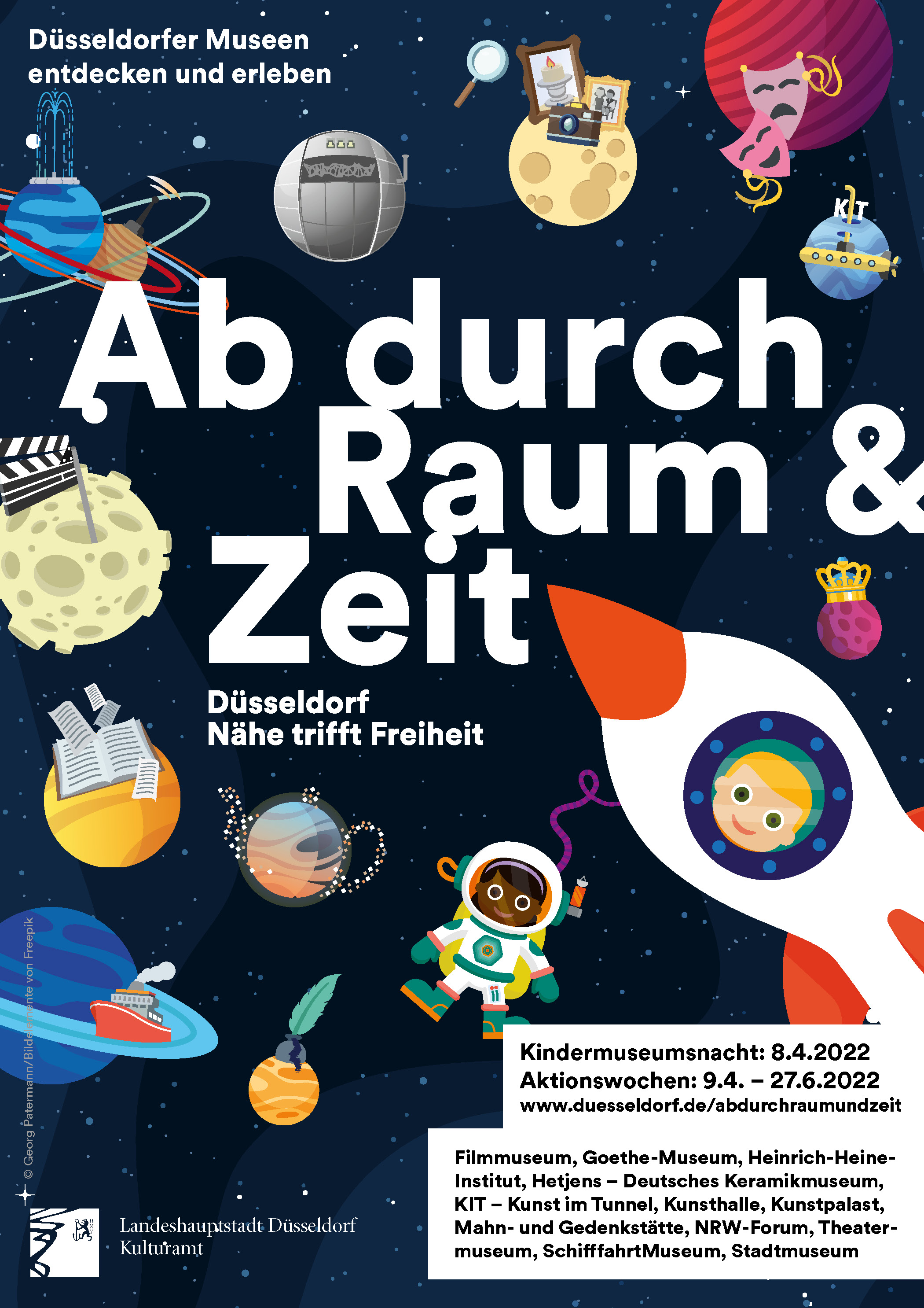 Zwölf Museen und Kulturinstitute beteiligen sich am 8. April an der Kindermuseumsnacht © Landeshauptstadt Düsseldorf 