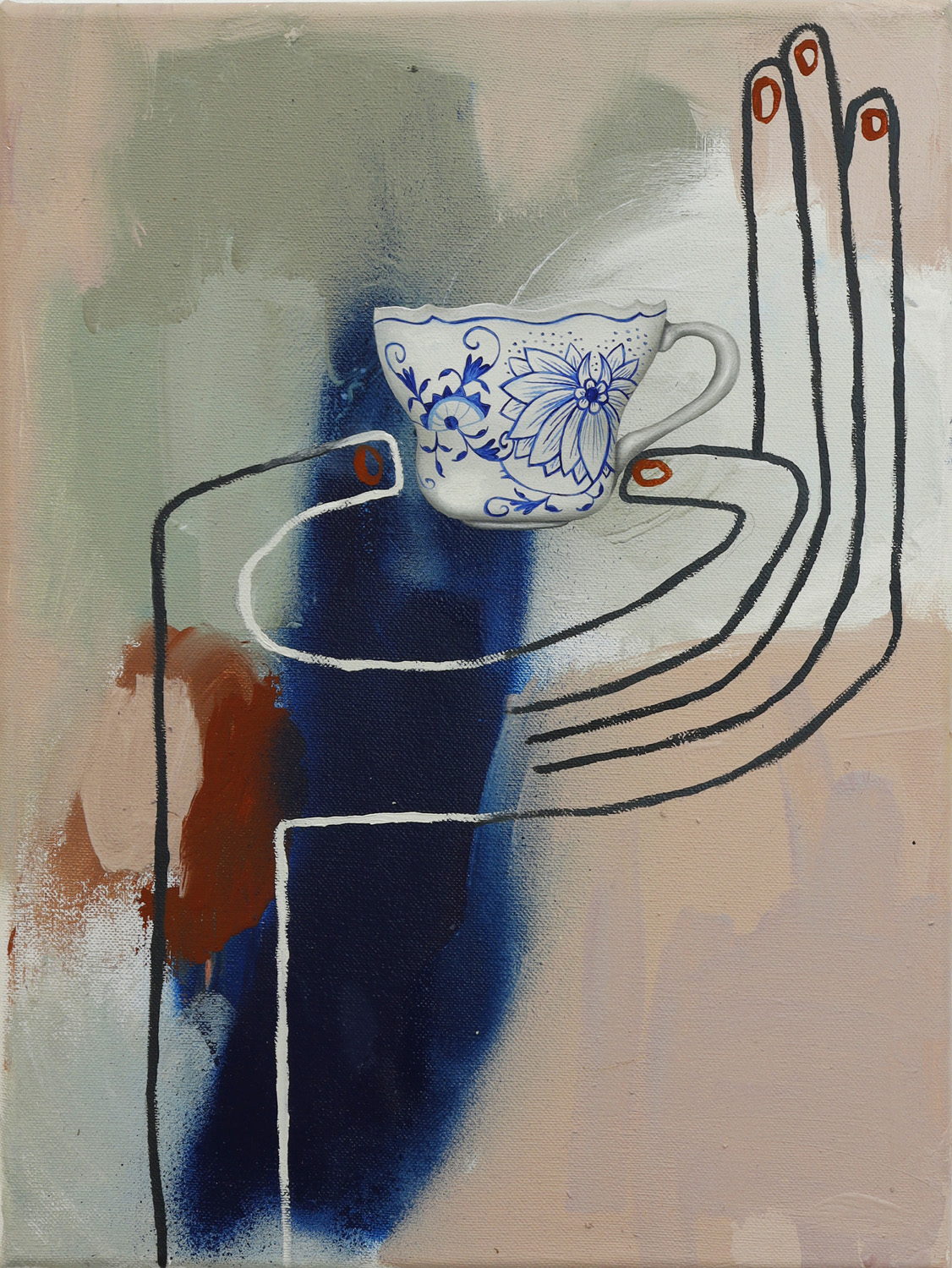 Meissen Tasse, 2022, 40cm x 30cm , oil on canvas / Foto (c) Sophie Ullrich 