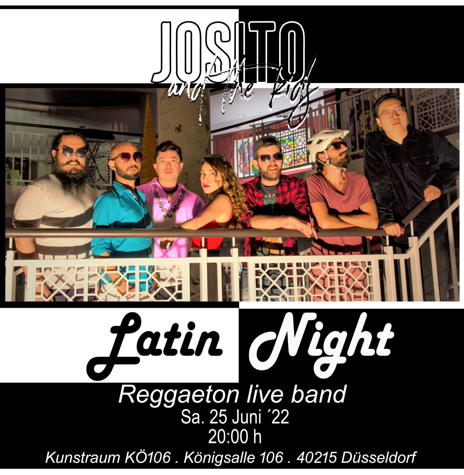 Am Samstag, 25.6., ab 20 Uhr spielt die Band „Josito an the Kids“ im Kunstraum Kö 106, zur „Latin Night“