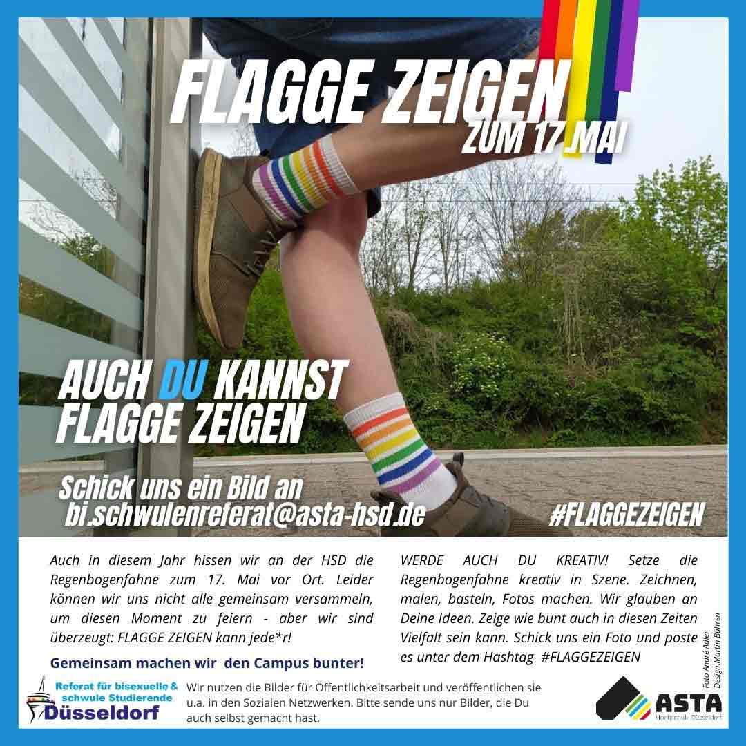 #Flagge Zeigen  /Foto © HSD Schwulenreferat Asta