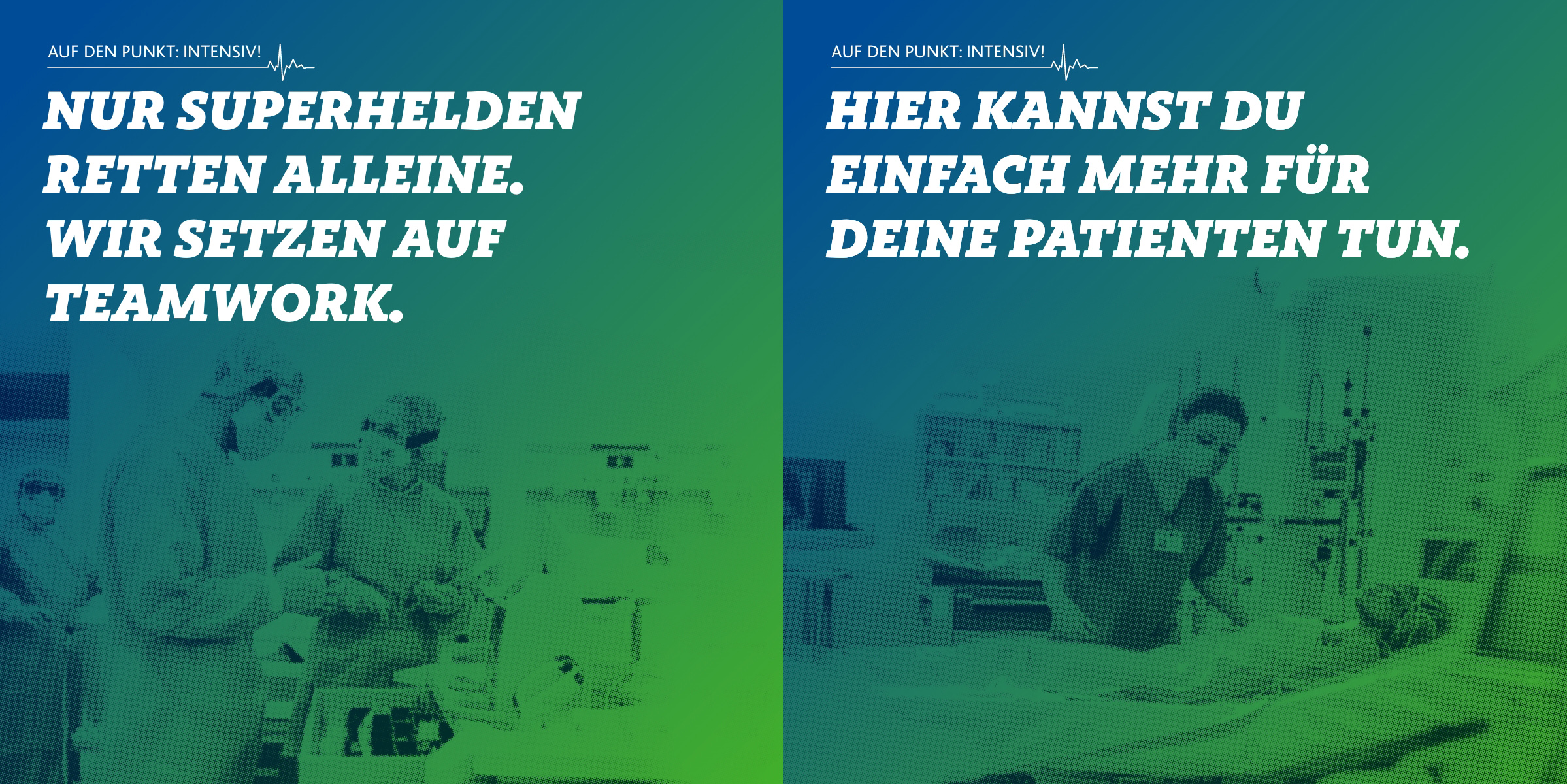 Recruiting-Kampagne der Universitätskliniken #AufdenPunktIntensiv / Foto © UKD