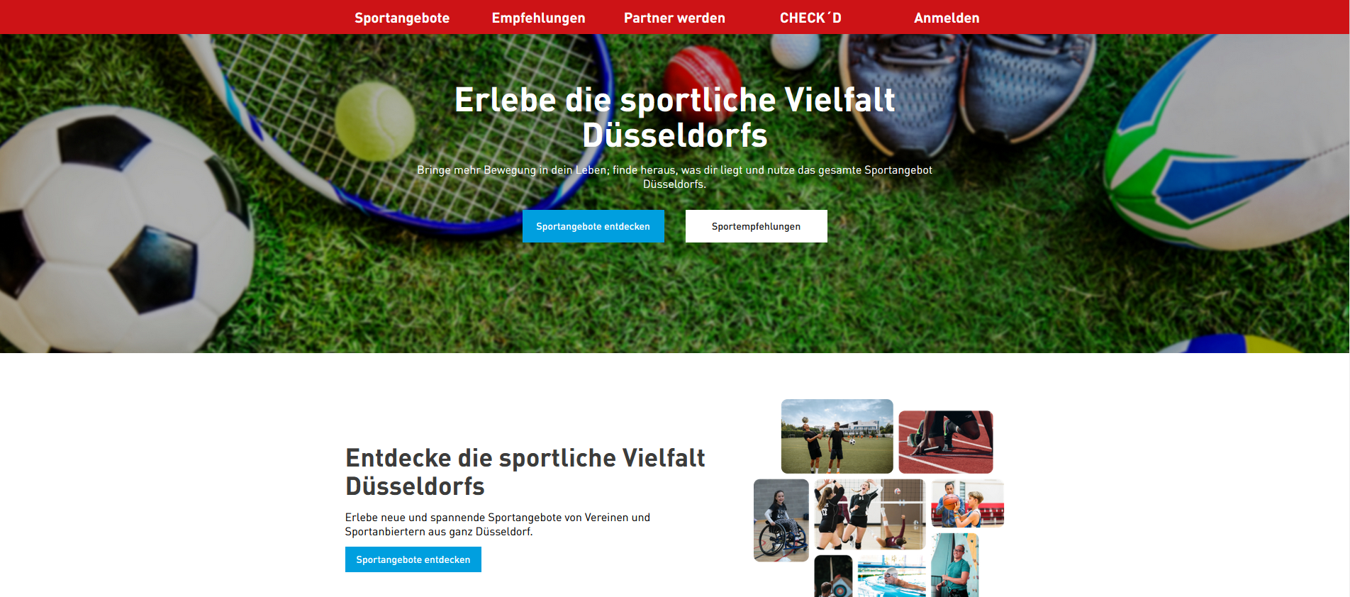 Im neuen Sportportal Düsseldorf werden Interessierte auf digitalem Weg zum passenden Sportangebot geführt © Landeshauptstadt Düsseldorf/Ingo Lammert 