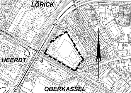 Lageplan Hansaallee 190 © Landeshauptstadt Düsseldorf