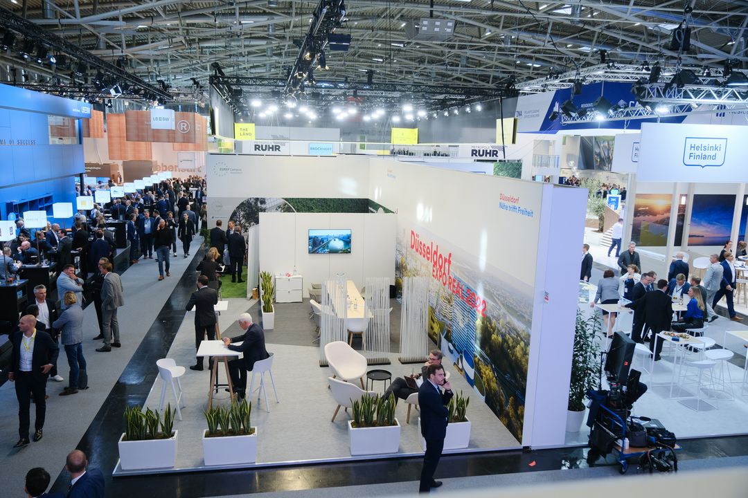 Als international bedeutender Immobilienstandort ist die Landeshauptstadt Düsseldorf in diesem Jahr mit 29 Partnern auf der Expo Real vertreten © Landeshauptstadt Düsseldorf/Michael Gstettenbauer 