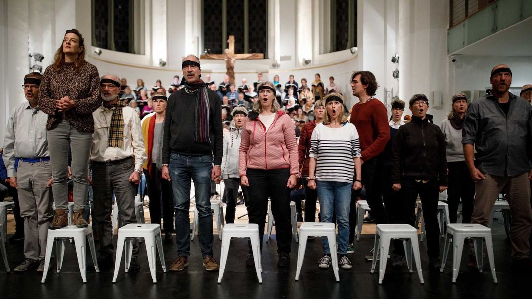 "O Ihr Menschen" / Foto von der Probe ⒸSusanne Diesner