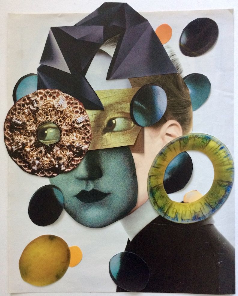 „Linsen“ (2021), Analogcollage, 28x21,5 cm,  © Norika Niensted