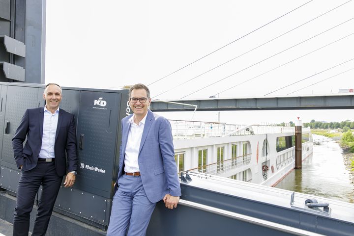 Ralf Zischke, Geschäftsführer RheinWerke und Achim Schloemer, Geschäftsführer Köln-Düsseldorfer Deutsche Rheinschiffahrt  © SWD