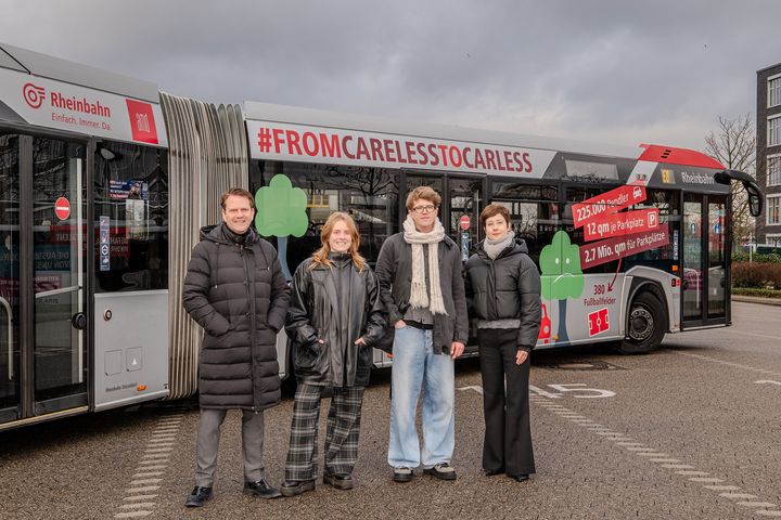 Till Ponath, Sibylla Busch, Janek Eckers und Regine Hövelmann / Foto: Rheinbahn 