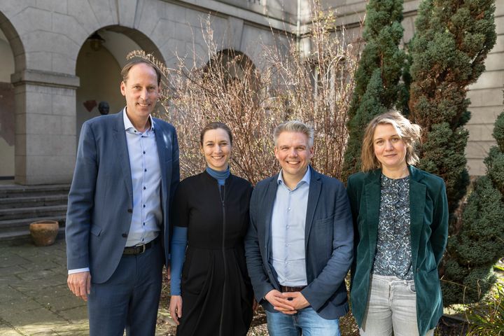 Stefan Engstfeld, Sophie Karow, Christian Fritsch, Mirja Cordes (v. l. n. r.) / Foto: GRÜNE Düsseldorf