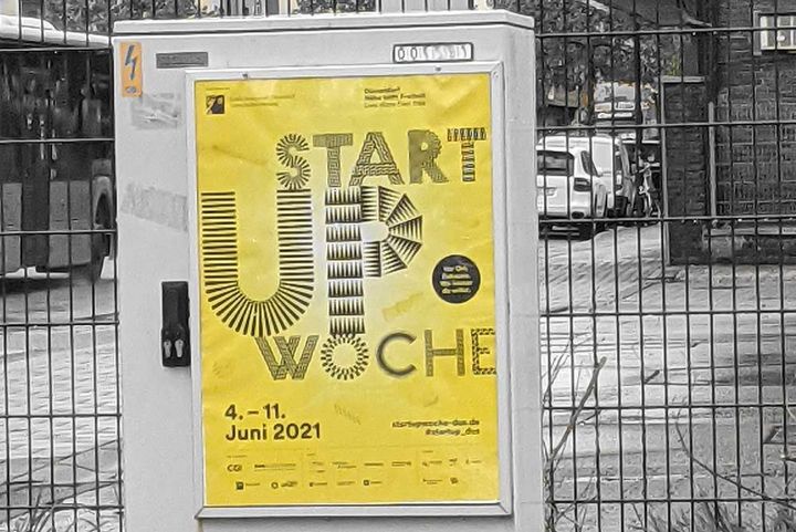 Foto: Plakat Startup Woche 2021 © Alexandra Scholz Marcovich