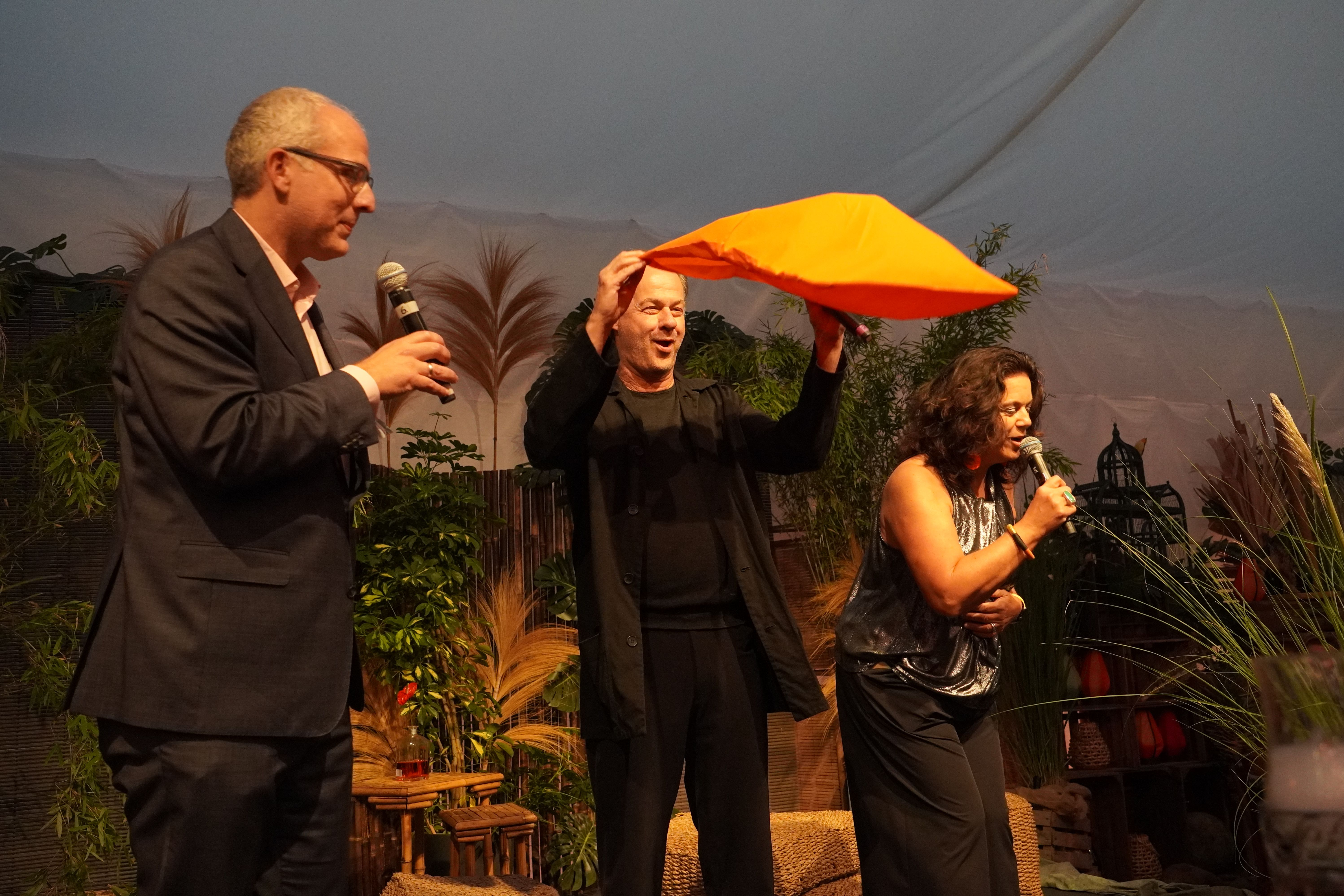 Robert Lamers, Christiane Oxenfort und Andreas Dahmen, Düsseldorf Festival / Foto: Stefan Scholz, NDOZ
