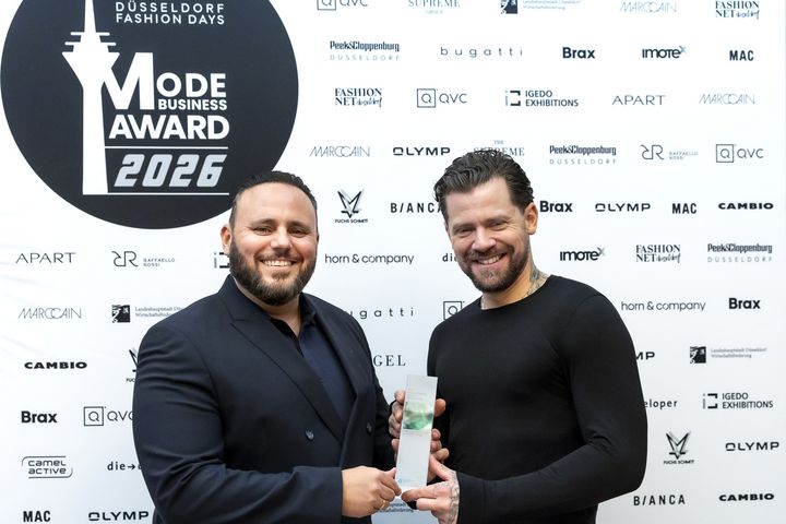 Lorenz Amend und Alexander Pablo Steingass erhalten den Modebusiness Award Düsseldorf 2026.