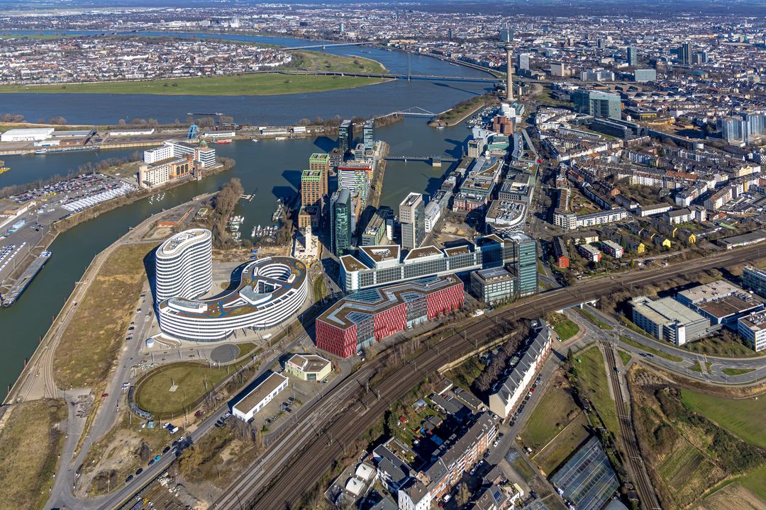 Der Düsseldorfer Medienhafen.