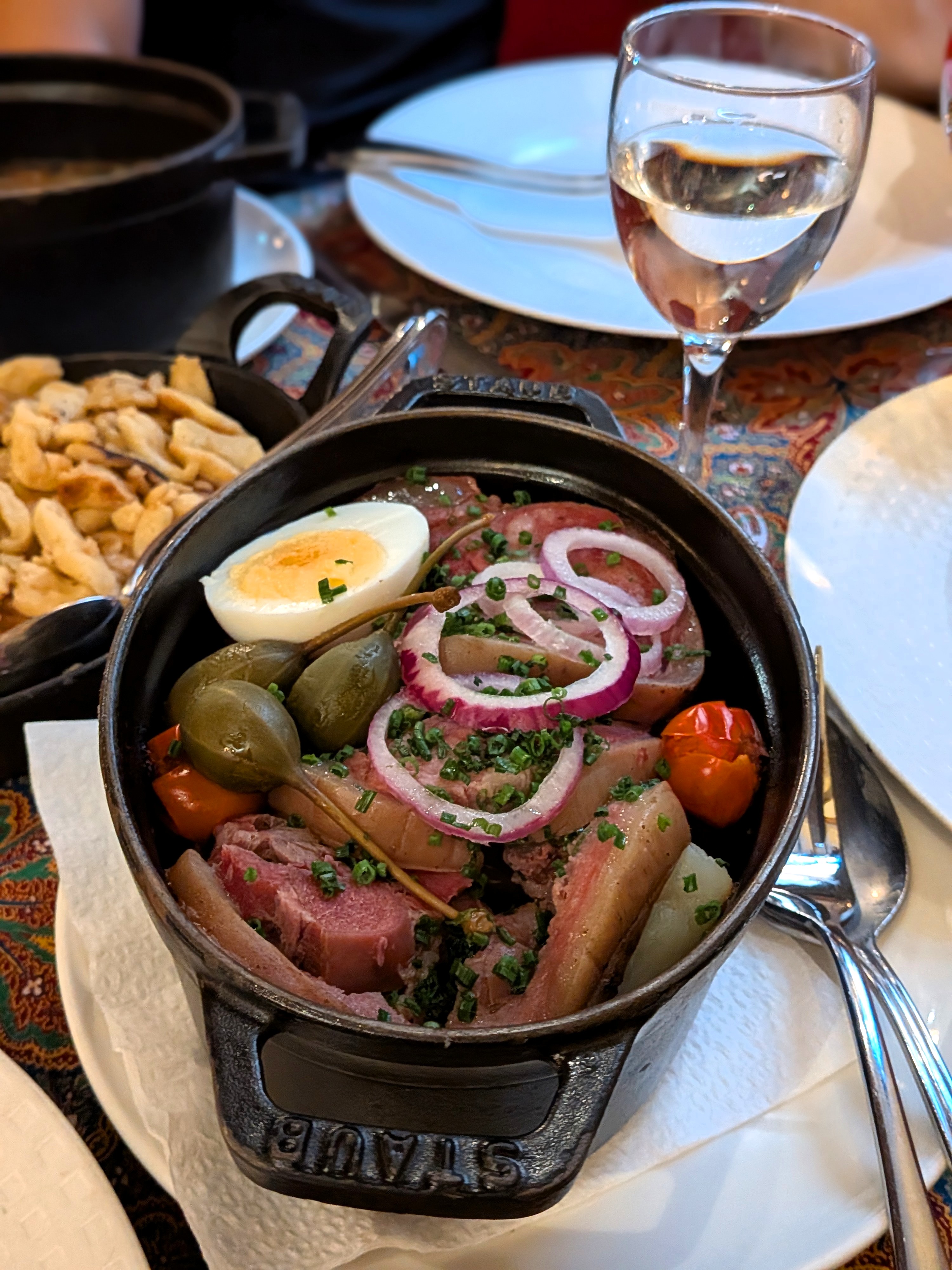 Tête de veau bei Chez Yvonne in Straßburg – klassisches Gericht im elsässischen Wirtshaus