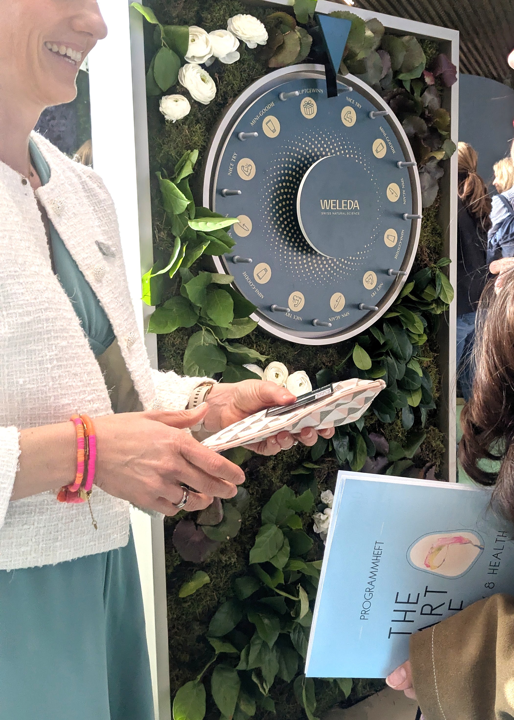 Glücksrad am Weleda-Stand, The Art of Beauty & Health, Messe Düsseldorf 2026